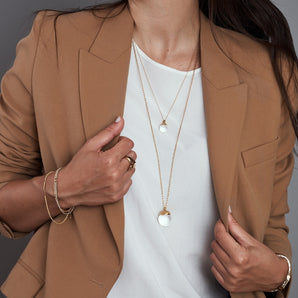 LARGE SHAHADA NECKLACE, THICKER SLICK CHAIN – ROSE GOLD