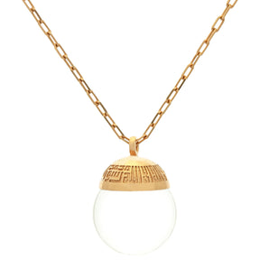 LARGE SHAHADA NECKLACE, THICKER SLICK CHAIN – GOLD