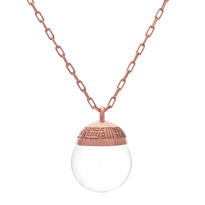 LARGE SHAHADA NECKLACE, THICKER SLICK CHAIN – ROSE GOLD