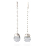 IN VOGUE EARRINGS LONG THICK CHAIN - SILVER - ZAMZAM JEWELS